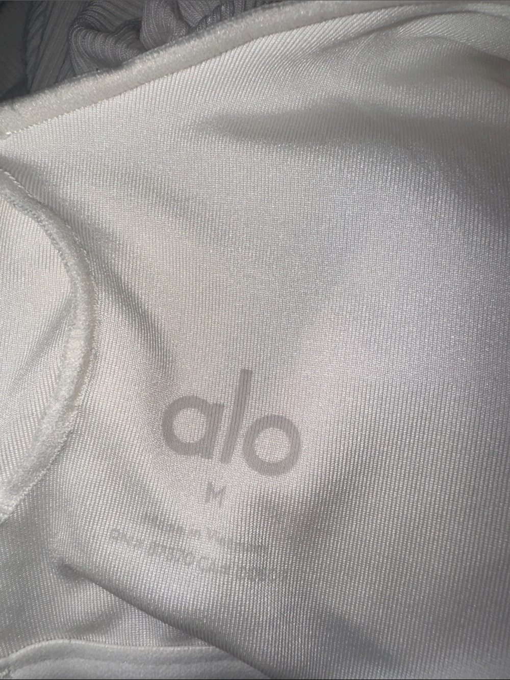 ALO Yoga White Ribbed Ruched Side Tank - Picture 8 of 8